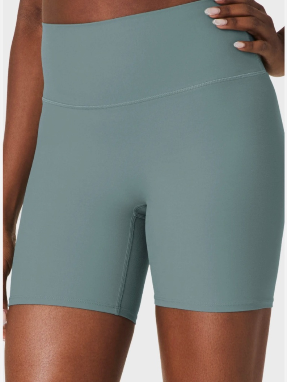 SPANX Smooth On Form Bike Shorts 6" NWT Medium Fennel Green MSRP $68